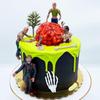 17pcs Zombie Cake Decoration Zombie Cake Toppers Zombie Figure Themed Party Decorations for Birthday Theme Wedding Party