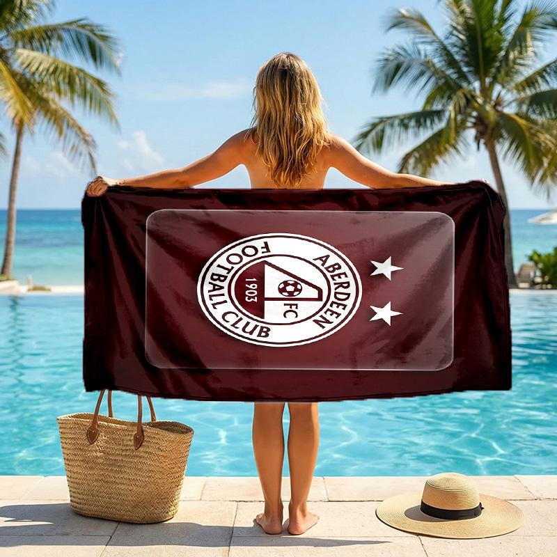 Asciugamano da Spiaggia Asciugatura Rapida Aberdeen FC Stampa Microfibra Assorbente Portatile da Viaggio Asciugamano da Nuoto