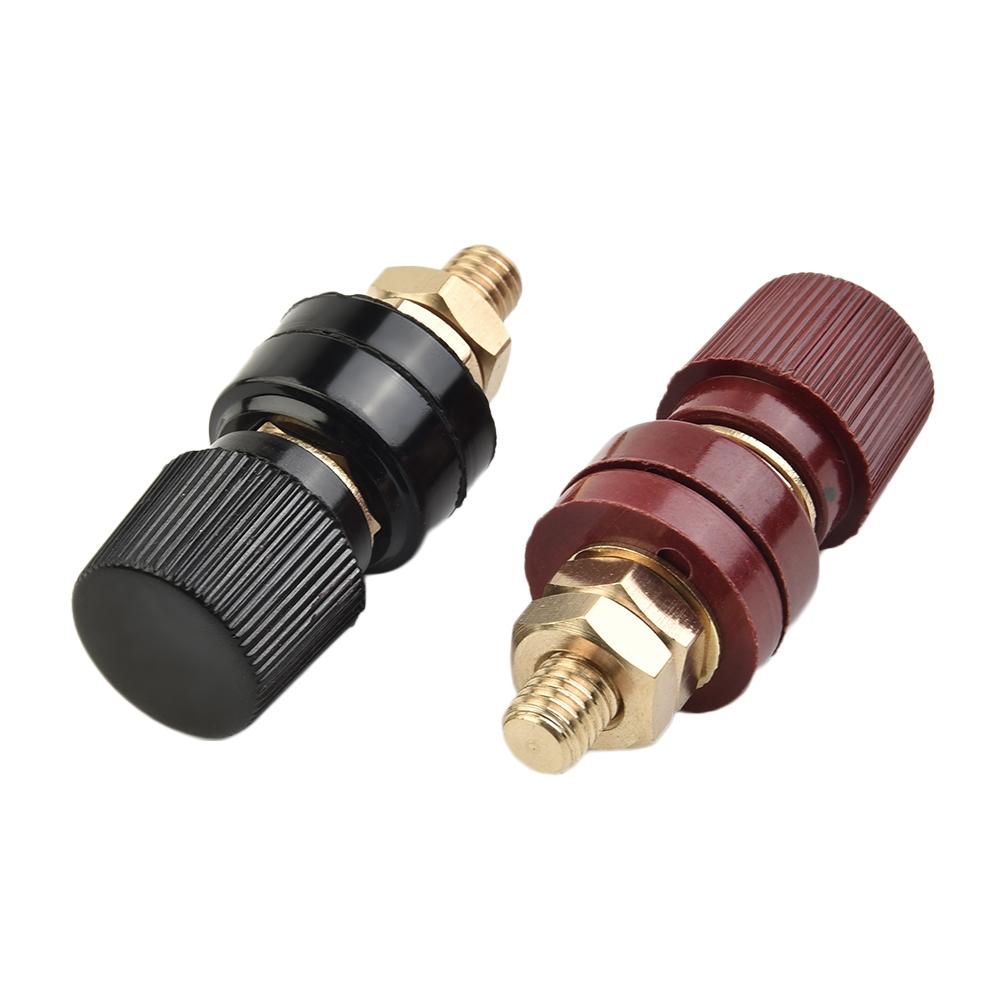 1 Black + 1 Red Power Terminal Block 8mm Pure Copper Post Terminal-Flexible