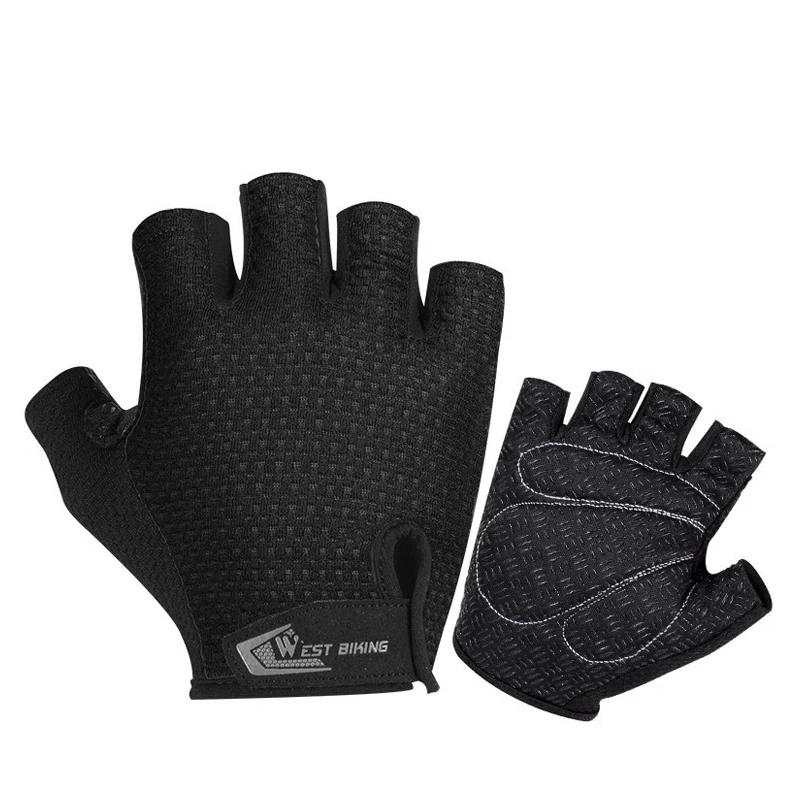 West Rider Bicycle Half-Finger Cycling Gloves Summer and Autumn Breathable Short-Finger Road Mountain Bike Dynamic Cycling Gloves