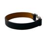 Used HERMESbracelet black/Silver leather mens