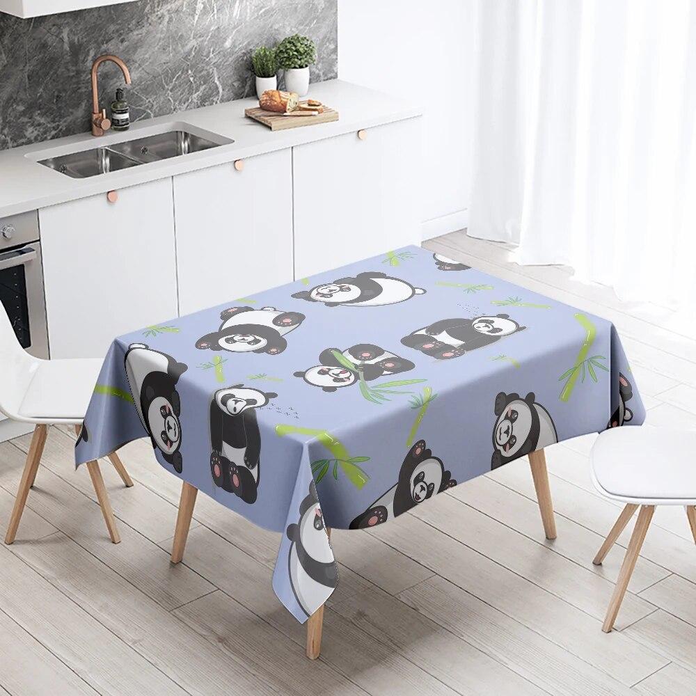 

Скатерть с рисунком панды для вечеринки, ресторана, банкета, украшение, анти-пятно, водонепроницаемый домашний стол 40x70cm