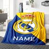 Custom Name Real Madrid Crest blanket for Couch & Bed, Plush Cozy Fuzzy Blanket Super Soft & Warm Blankets for Fall and Winter. 0908264
