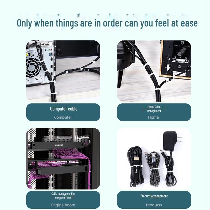 Shanze Self-Locking Nylon Cable Tie with Multi-Spec Binding Belt Fixer