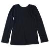 Mochimayu Chiffon Silk Cotton Long Sleeve Egyptian Silk Spun Cold Made in Long Sensitive Moisture Black & Shirt, LL, Black, Cotton, Silk, Cotton,