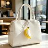 Keychain Pendant Pendant, Peeled Banana Stress Relief Toy with Thickened Stainless Durable Steel Ring, Portable for Keys Backpacks Schoolbags