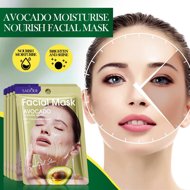 3pcs Avocado Plant Mask 25ml Deep Hydrating Moisturizing Moisturizing Mask Skin Care Products