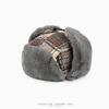 Unisex Retro Plaid Fleece Lined Beanie Hat Winter Warm Ear Protection Cap Cycling Outdoor