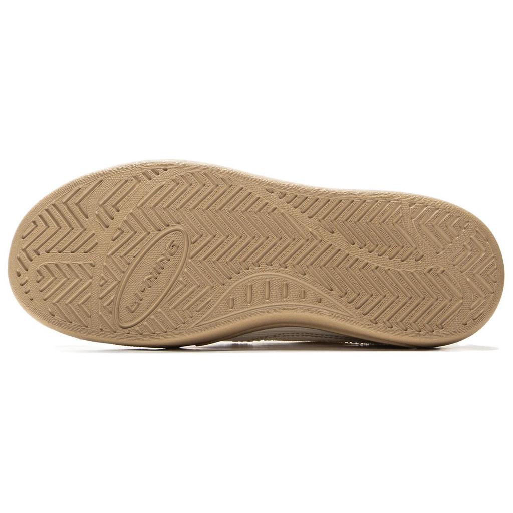 Li Ning Light Sail MULE Massage Abriebfeste Geschlossene Zehen Hausschuhe Damen Ecru AGCV066-2