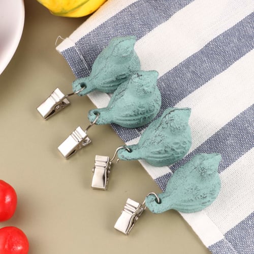 Cabilock Clip Hanger Tablecloth Weights Pendant Tablecloth Weight Kit with Birds for Outdoor Garden Parties and Picnics, 4-Piece Set