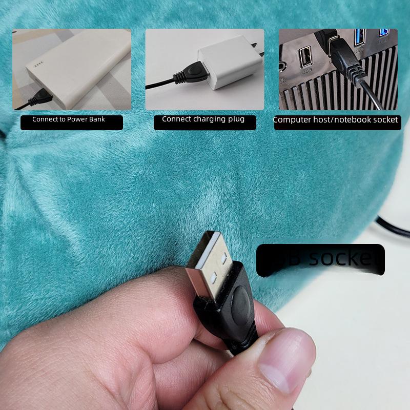 Chauffe-pieds en peluche alimenté par USB: Chauffage électrique simple et confortable pour l'hiver