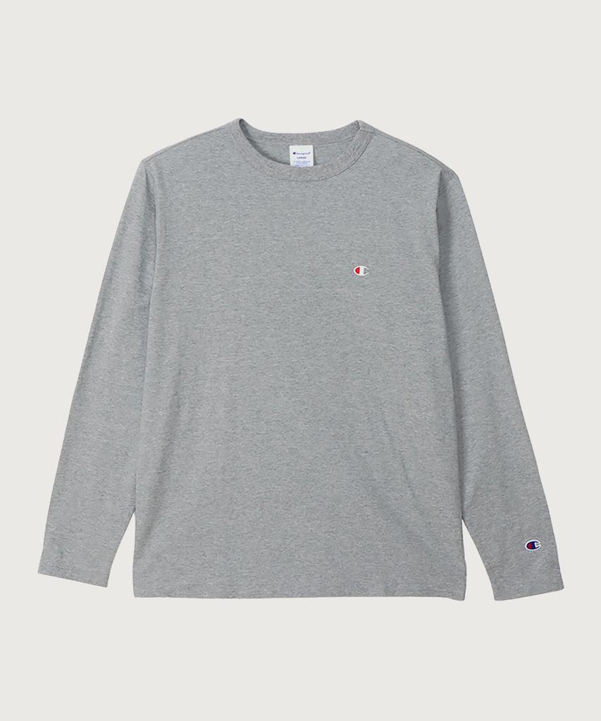 CHAMPION C Logo Regular Fit Jersey Long Sleeve T-Shirt Oxforxd Grey