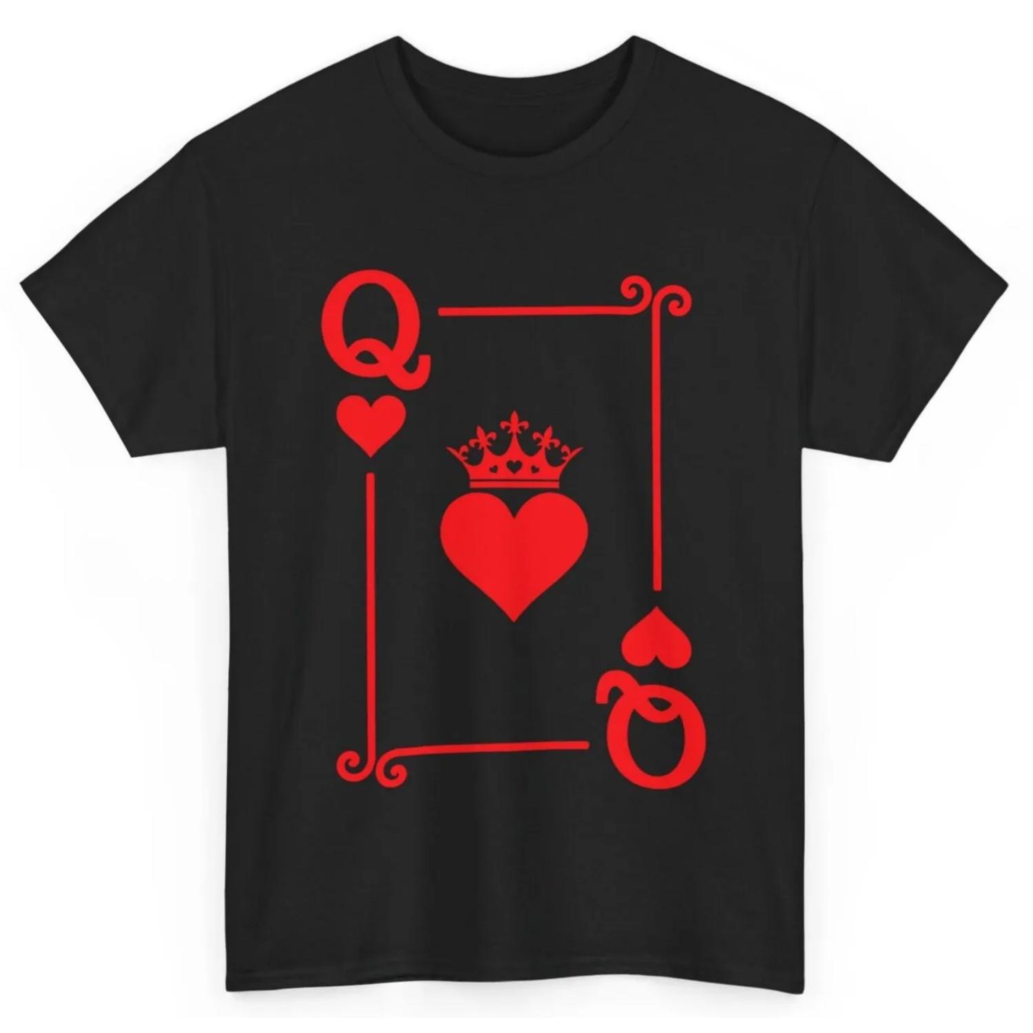 Queen Hearts Card Costume Playing Cards of T Shirt S чёрный