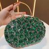 Elegant Polyester Crystal Embellished Evening Clutch For Ladies Formal Events
