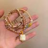New Chinese Lion Dancing Bamboo Knitting Rope Hand Rope Female Niche Design High-End Beaded Bracelet Student Girlfriend Jewelry