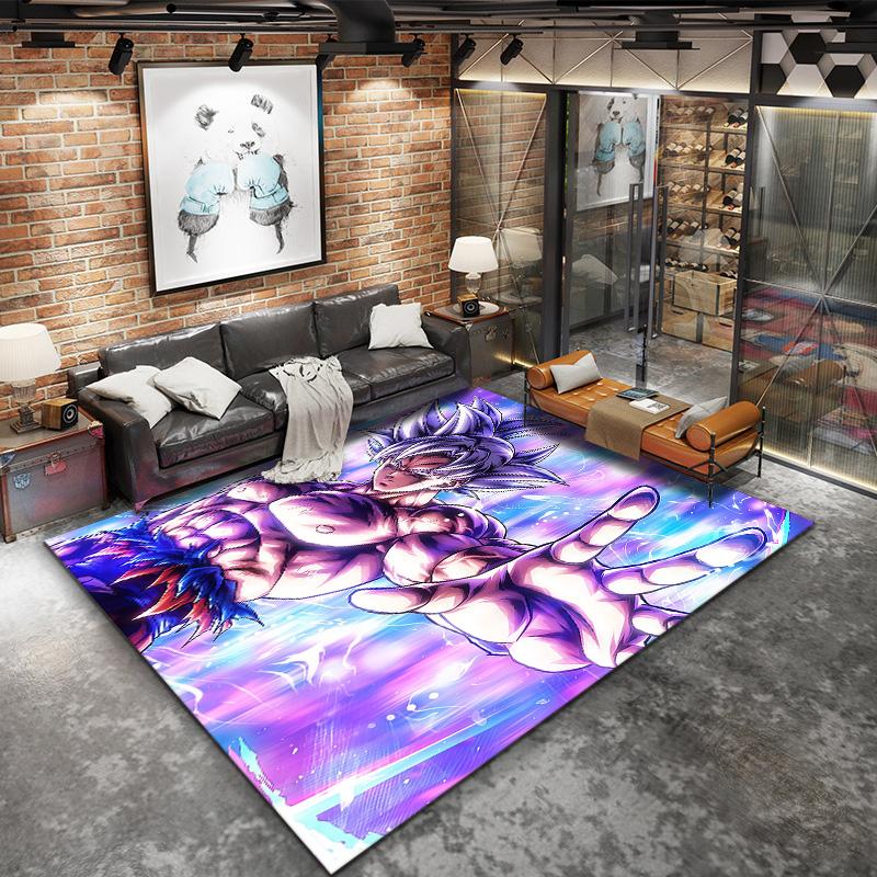 Tappeto Dragon Ball Super per Soggiorno Camera da Letto Casa Decorazione Divano Gioco Bambini Tappetino Antiscivolo per Pavimento
