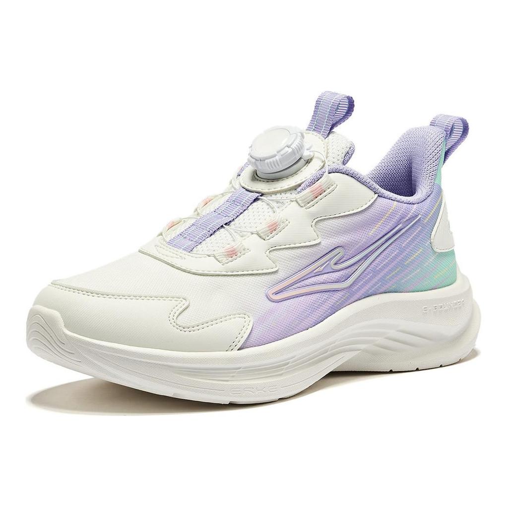 Hongxing Erke Comfortable Breathable Non-Slip Wear-Resistant Low-Top Kids Running Shoes Kids Sneaker White Purple 65124303030-012
