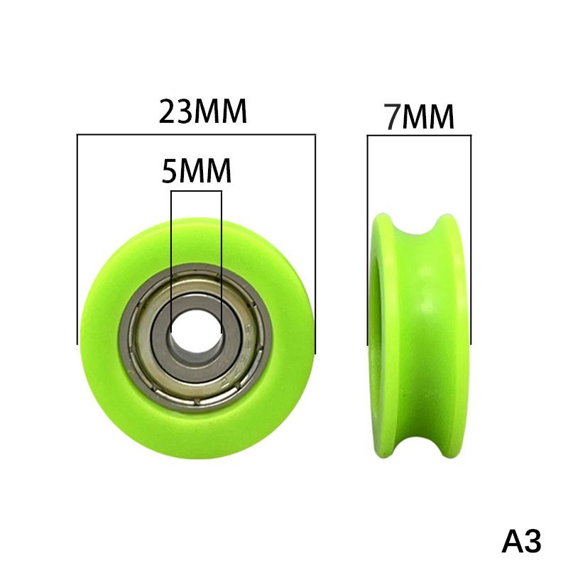 

U-groove Nylon Round Pulley Ball Bearing Wheels, Used For Door And Window, Shower Pulley, Drawer Sliding Door Diameter 23-43mm