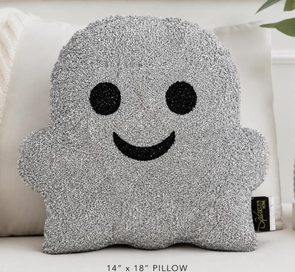 Decorative Ghost Shaped Throw Pillow Soft Plush Cushion for Home Sofa Bedroom Living Room Seasonal Holiday Decoration