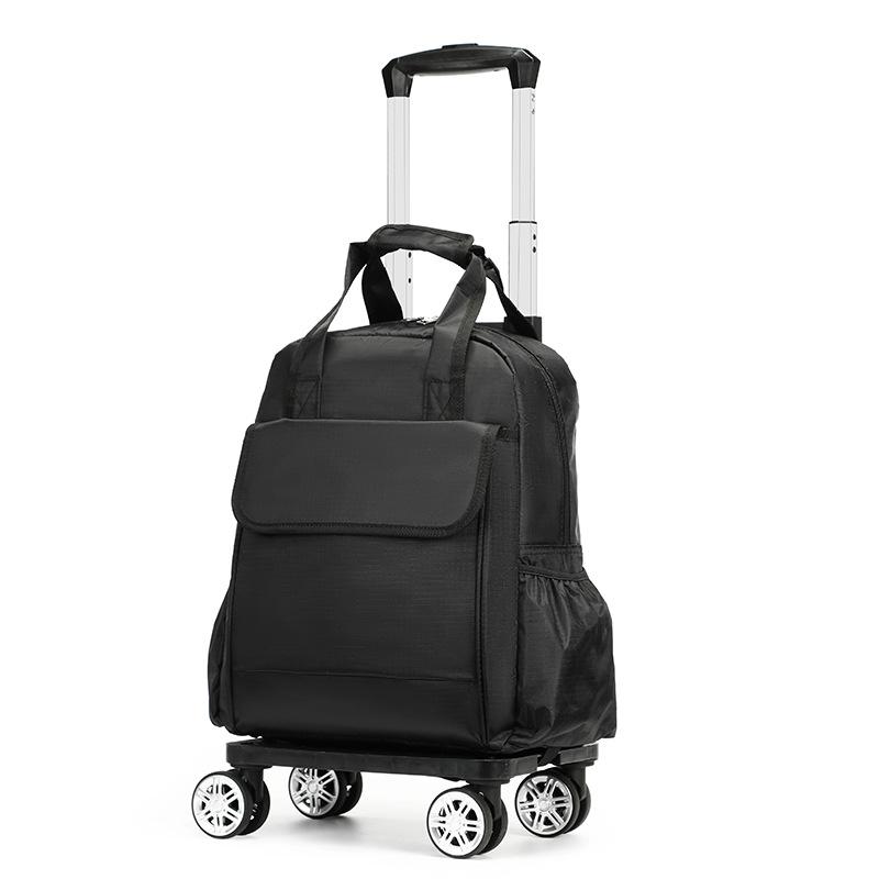 Lightweight Foldable Travel Bag with Spinner Wheels and Pull Handle for Men and Women