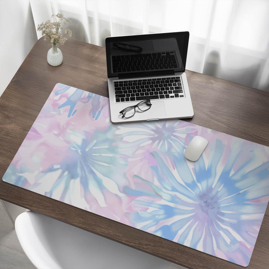 Modern Protective Mouse Pad Floral Watercolor Pattern 120X60 Cm