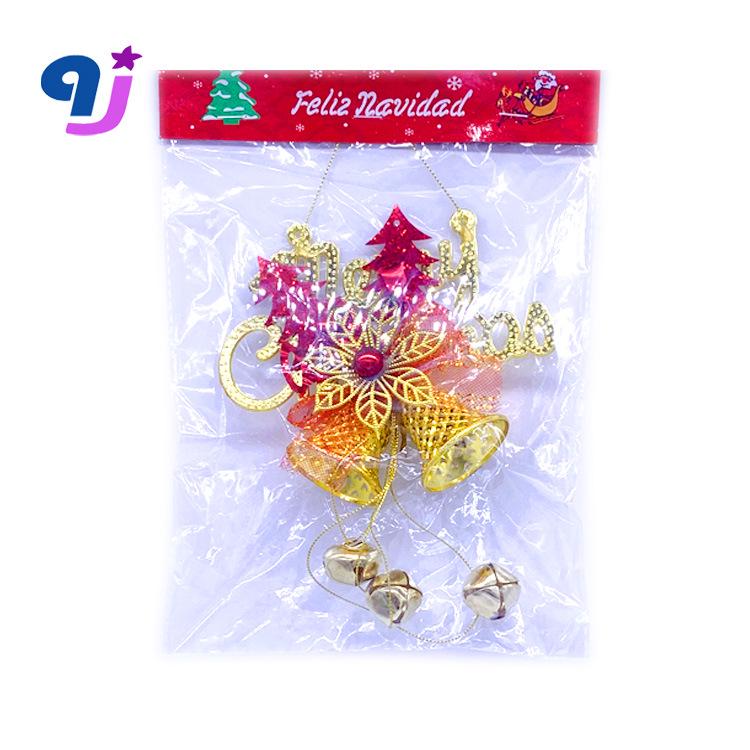 Christmas Bell Tree Pendant: 3-Color Options with English Character and Ingot Features - Festive Ornaments & Gifts