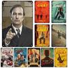 Klassisches Fernsehen Better Call Saul Dekorteller Metallteller Vintage Metall Blechschild Retro Poster Plakette Wand Industrielle Dekoration