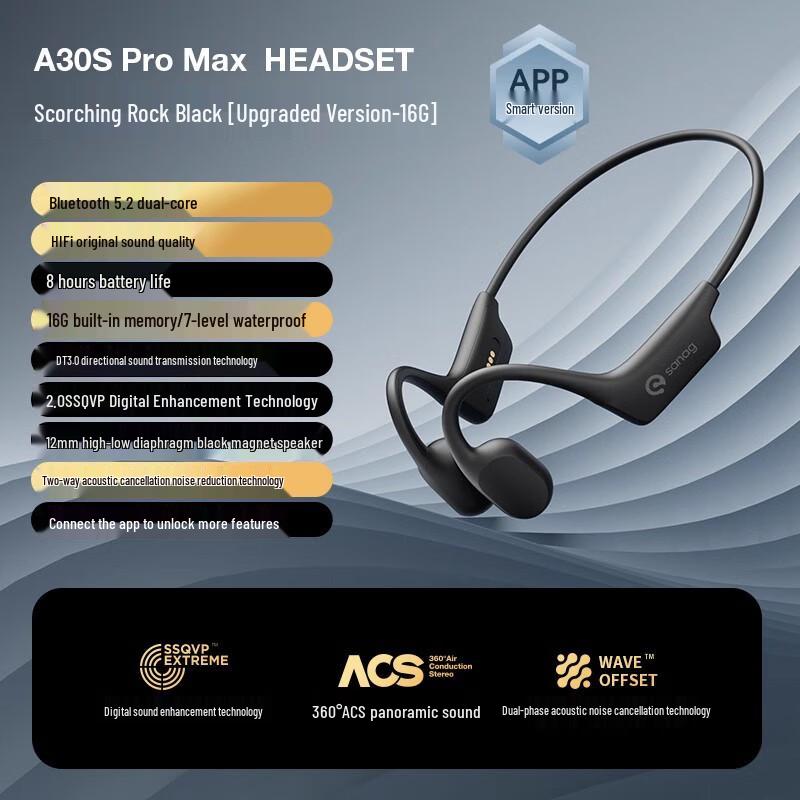 

SANAG A30S Pro Max Bone Conduction Sports Earbuds