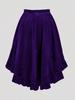 Jupe Rétro Volants Velours Doré Grande Taille Automne/Hiver 2025 - Style Européen & Américain pour Femmes