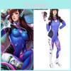 Fantasia Cosplay D.va Overwatch Macacão Para Mulheres Material de Poliéster Premium Para Conforto e Durabilidade