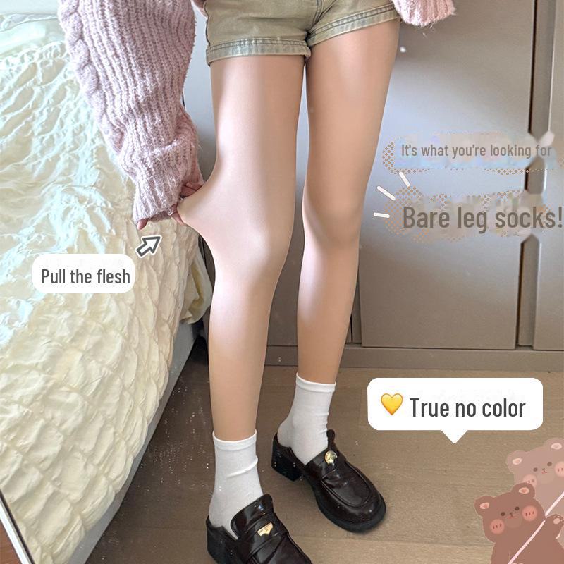 Xijin Chili Pepper Damen Samt Nude Schwarz Seide Fußlose Strumpfhose für Herbst und Winter