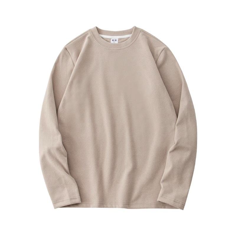 Velvet Base Shirt For Men Autumn And Winter Warm Long Sleeved Top Light And Warm Inner Layer Base T-shirt