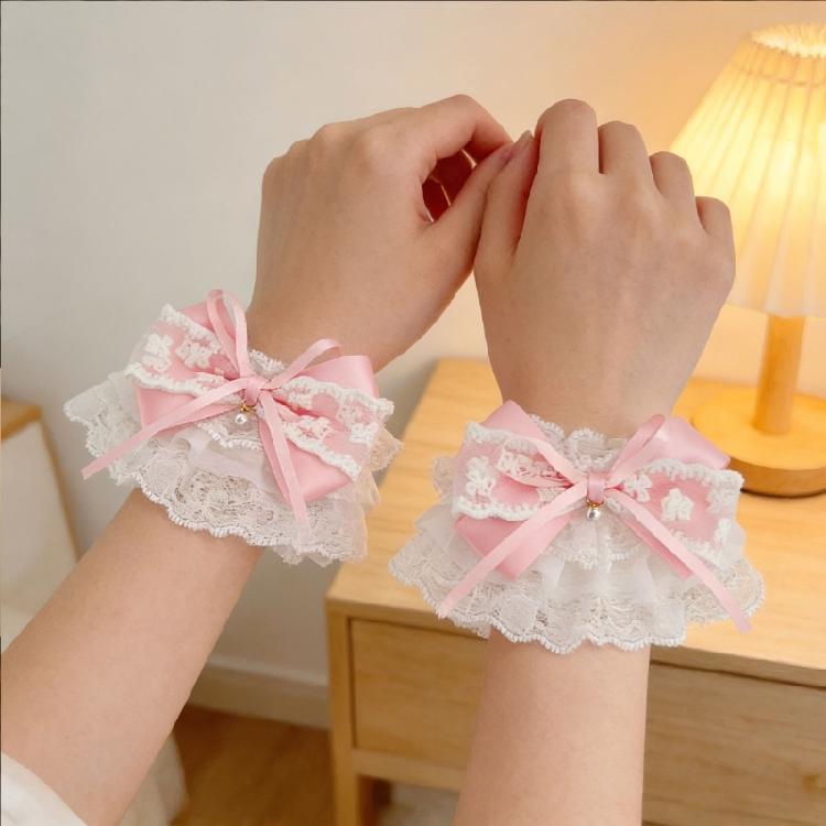 Beautiful Hand Sleeve In Multiple Color Party Wedding Lace Wrist Cuffs Suitable For Dresses And Everyday Outfits