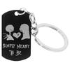 Creative Minimalist Keychain Spanish Key Pendant Metal Stainless Steel Laser Key Ring Stainless Steel Keychain for Backpack Bag Pendant
