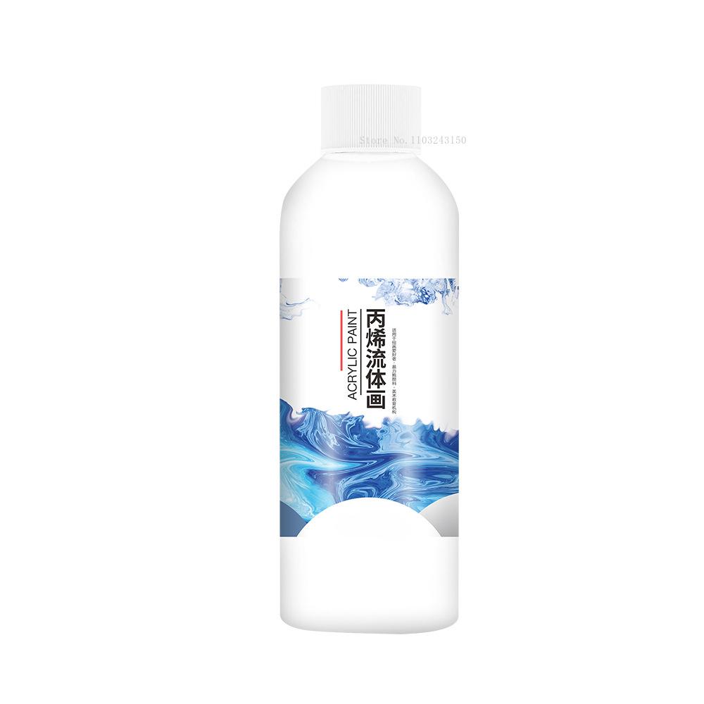 24 Colors 60ml/ Bottle Creative Handmade Materials Fluid Painting Acrylic Paint DIY Cartoon Liquid Fluid Paint DIY Art Crafts белый