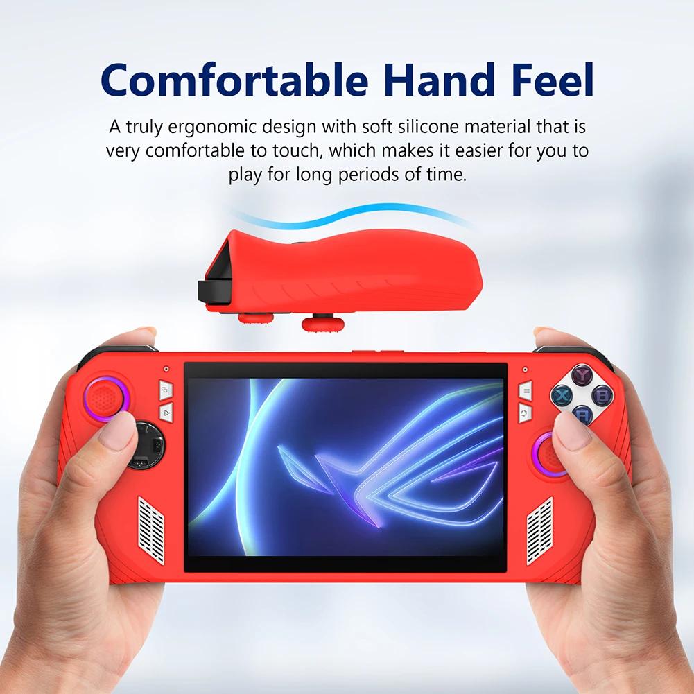 Game Console Case Soft Silicone Shell Sleeve Anti-Scratch Protector Cover Sleeve Dustproof Game Accessories for ASUS ROG Ally
