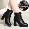 Fashion Shoes Woman Platform Boots Autumn Winter Plush Warm Ankle Boots For Women Top Quality High Heels Shoes Big Size 34-41