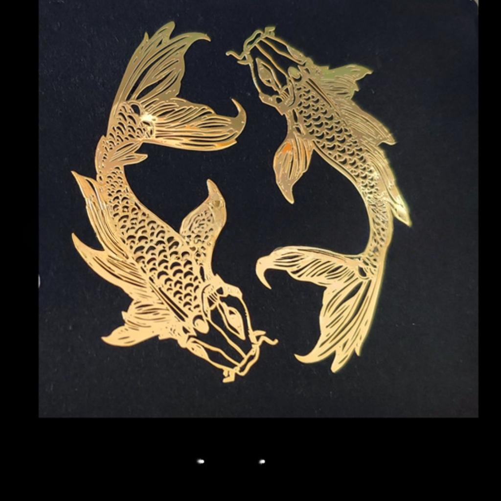 Αυτοκόλλητα Χρυσόψαρα Τύχης, Κομψή Μεταλλική Διακόσμηση Ψαριού, Αυτοκόλλητα Κατάλληλα για Κινητά, Αυτοκίνητα, Laptops, Σπίτι