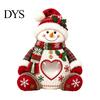 Soft Knitted Christmas Ornament Plush Snack Bag, Clear Heart Window Storage Doll with Back Zipper, Holiday Candy Cookie Gift Home Decor Holder,