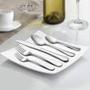 Flatware Cutlery Set, 5 Pieces Stainless Steel Utensils, Silver 8.8in