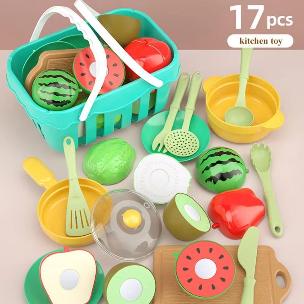 

17 Pcs Funny Educational Toy Plastic Food Toy High Quality Pretend Play Kitchen Toys Children Gift