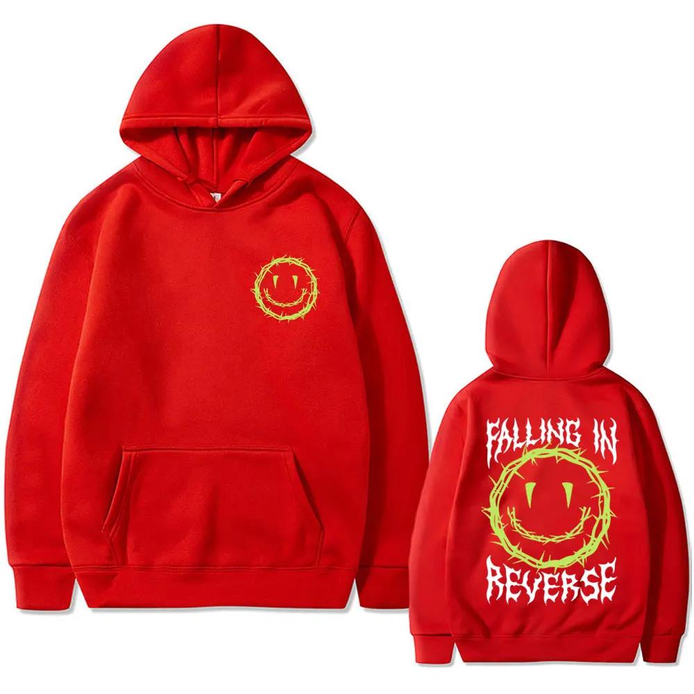 Rock Band Falling In Reverse Graphic Autumn/Winter Hoodie Men's and Women's Fashion Casual Sweatshirt Retro Warm Hoodie