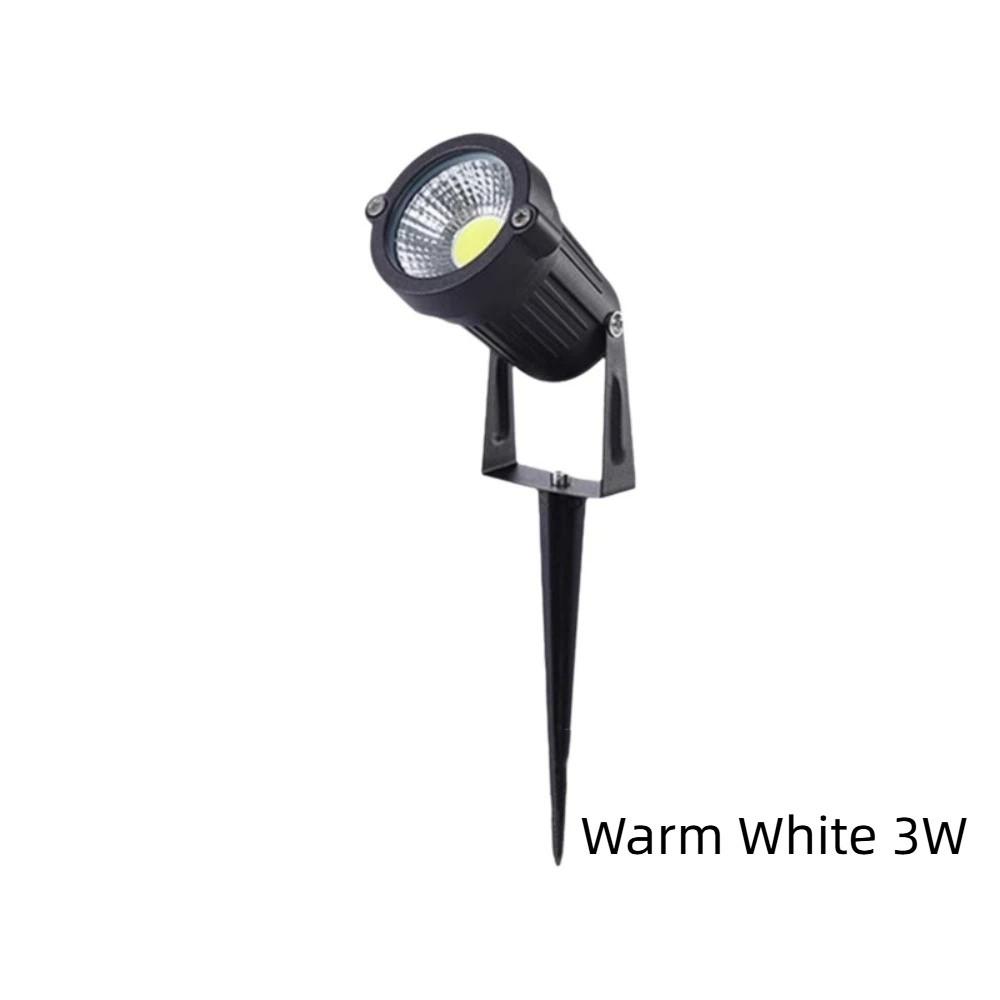 Waterproof Landscape Spike Spotlights Aluminium 3/5W Yard Spotlight Energy Saving High Brightness LED Lawn Light Patio Path