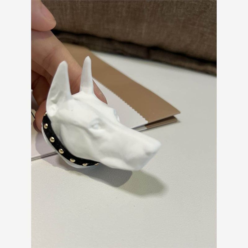 

Cool Black Doberman Dog Car Air Conditioner Vent Aromatherapy Men s Scent Diffuser Stone Odor Removal Anniversary Gift Guard Dog White Doberman - Includes Scented Essential Oil