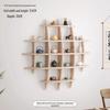 Chinese Solid Wood Wall-Mounted Teacup Rack - Antique Curio Shelf and Tea Set Display Stand