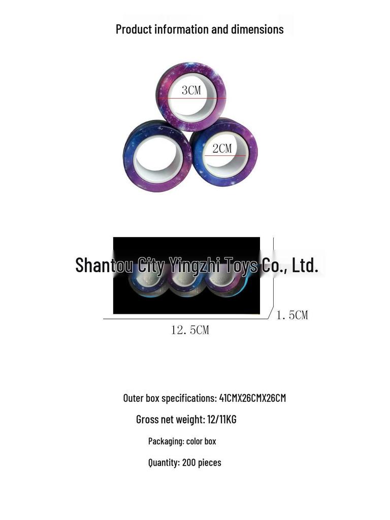 Army Green Graffiti Magnetic Ring Bracelet & Finger Spinner