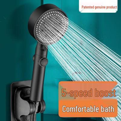 Five-Gear Handheld Shower Head Set with Drop-Resistant Filter and Water-Saving Features