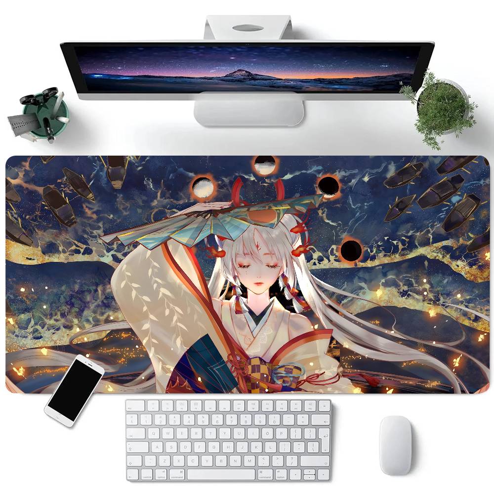 Game Onmyoji Mouse Pad Large Gaming Keyboard Mat LockEdge Rubber Computer Office Accessories