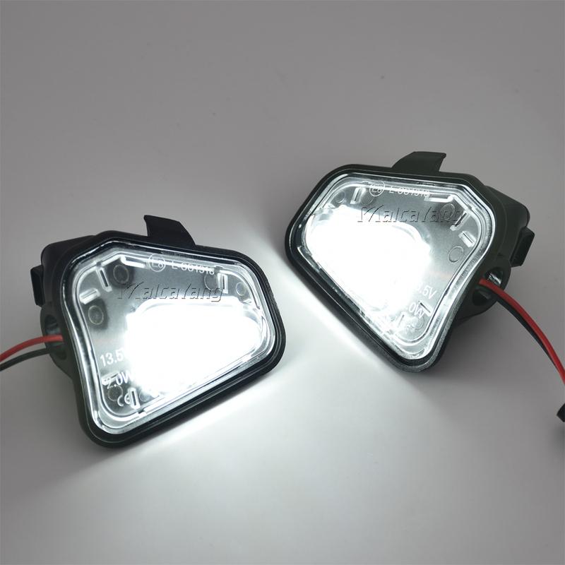 2PCS For VW Passat B7 CC Scirocco Jetta EOS LED Side Rearview Mirror Floor Ground Lamp Puddle Welcome Light