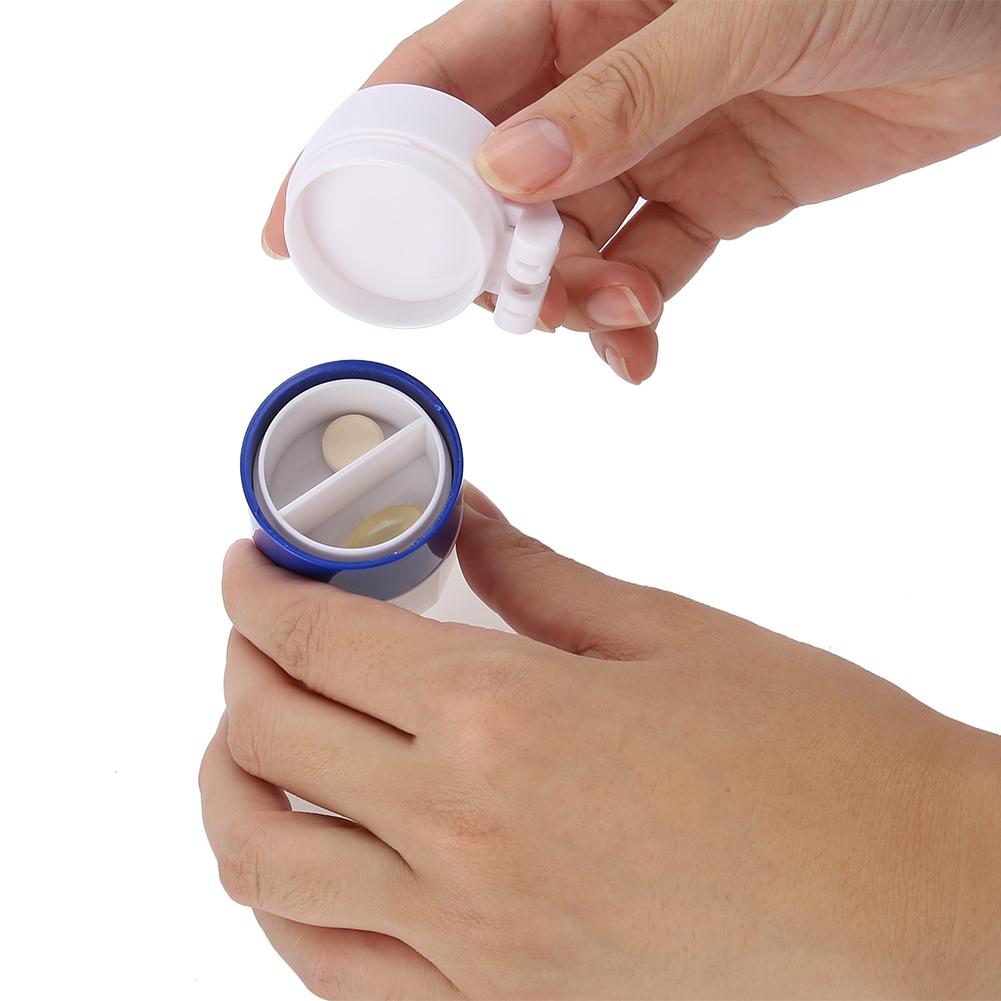 3 IN 1 Pill Cutter Tablet Crusher Pill Organizer Storage Box Medicine Grinder